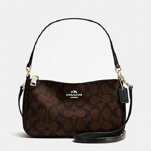 Coach signature pouch handbag